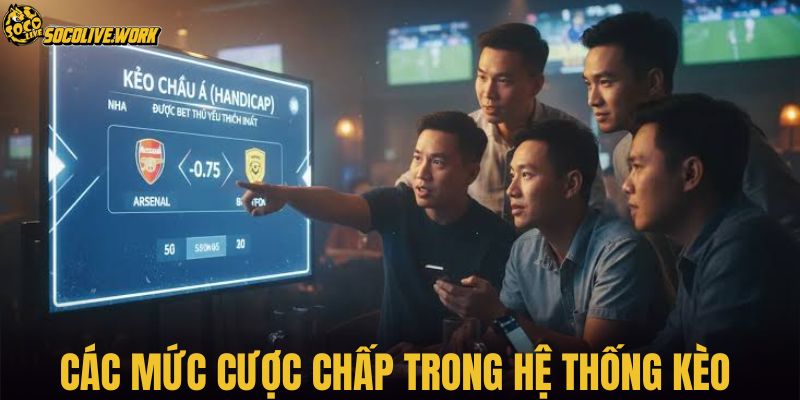 Các mức cược chấp trong hệ thống kèo 